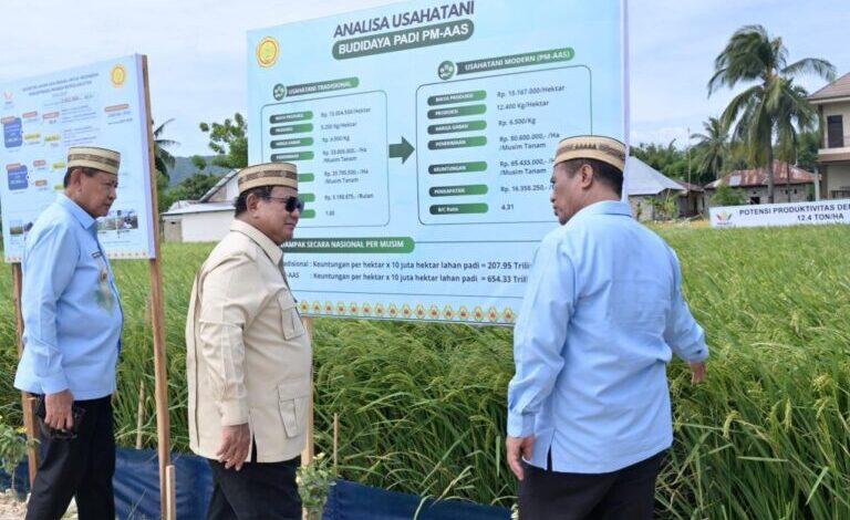 Di PENAS XVII, Presiden Prabowo Tinjau Teknologi Pertanian Modern di Gorontalo, Optimistis Indonesia Jadi Lumbung Pangan Dunia
