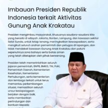 Himbauan Presiden Prabowo Terkait Aktivitas Gunung Anak Krakatau