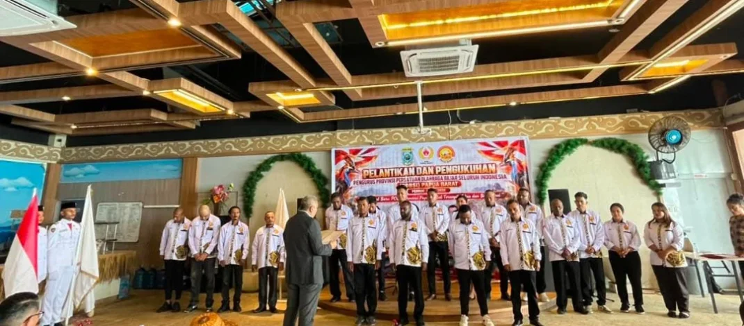 Lamek Dowansiba dilantik Jadi Ketua POBSI Papua Barat Periode 2026–2030, Target Tingkatkan Prestasi Atlet Biliar