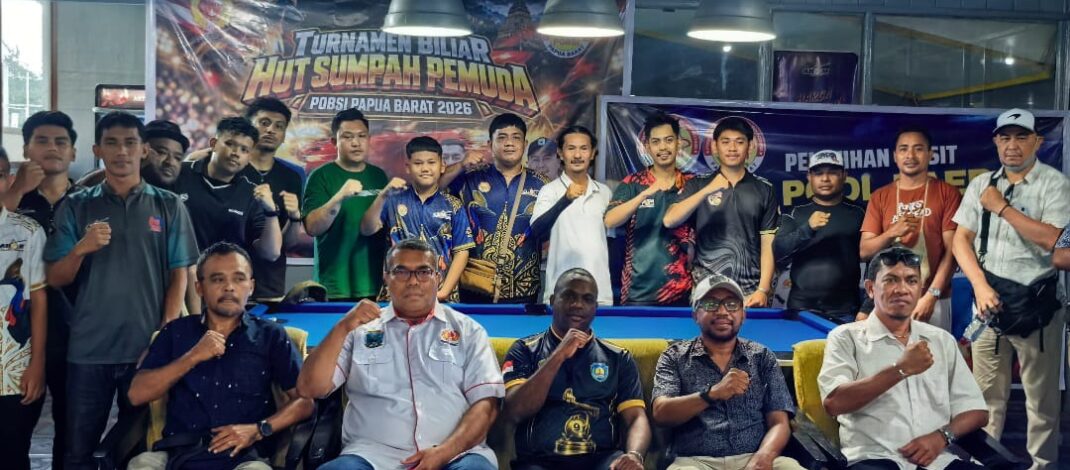 Peringati Sumpah Pemuda, Lamek Dowansiba Ungkap POBSI Papua Barat Gelar Turnamen Biliar, KONI Pantau Atlet Potensial Menuju Pra-PON